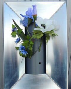 tableau végétalisé rectangulaire artisanal en zinc